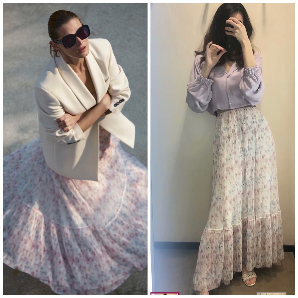 FLORAL PRINT SKIRT - Picture 5 of 12